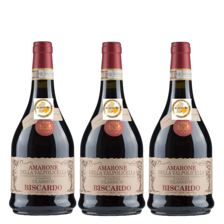 Biscardo Amarone della Valpolicella Veneto trocken Rotwein Rot Trocken Italien (3 x 0,75l) - Versanel - 