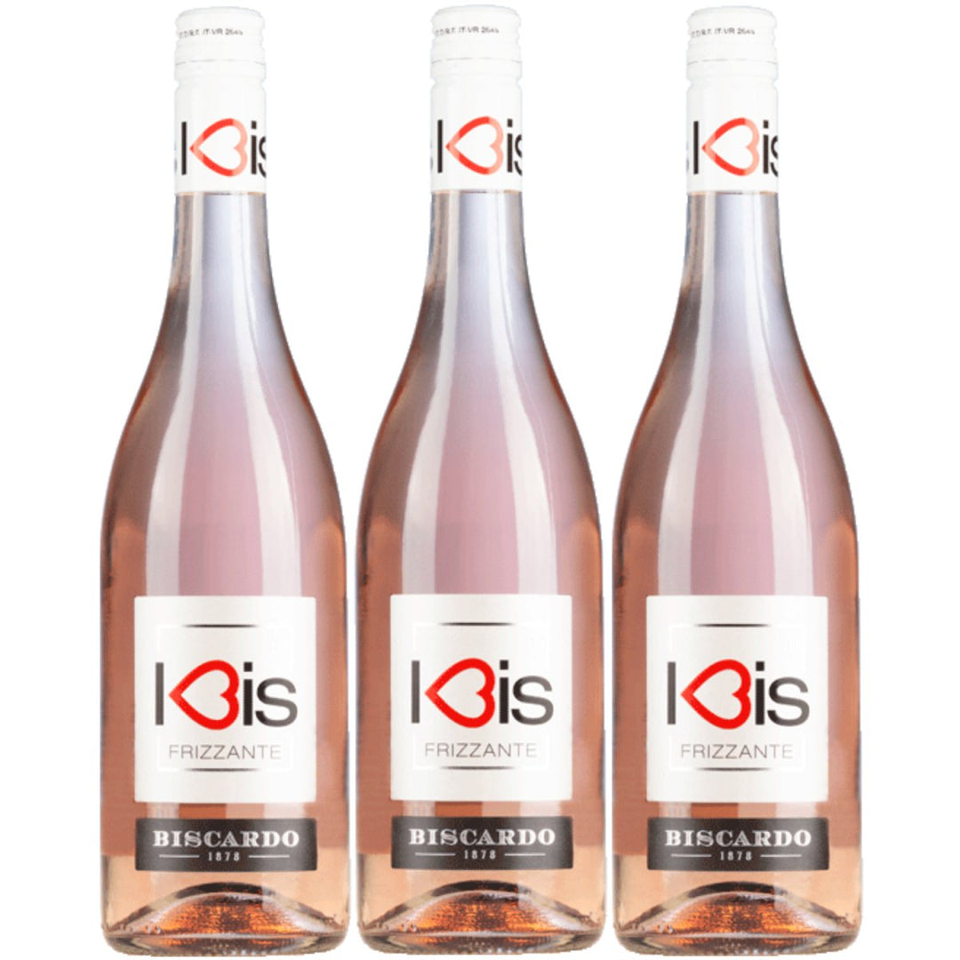 Biscardo I - Bis Frizzante Merlot Rosato Schaumwein Veneto Italien (3 x 0,75l) - Versanel - 