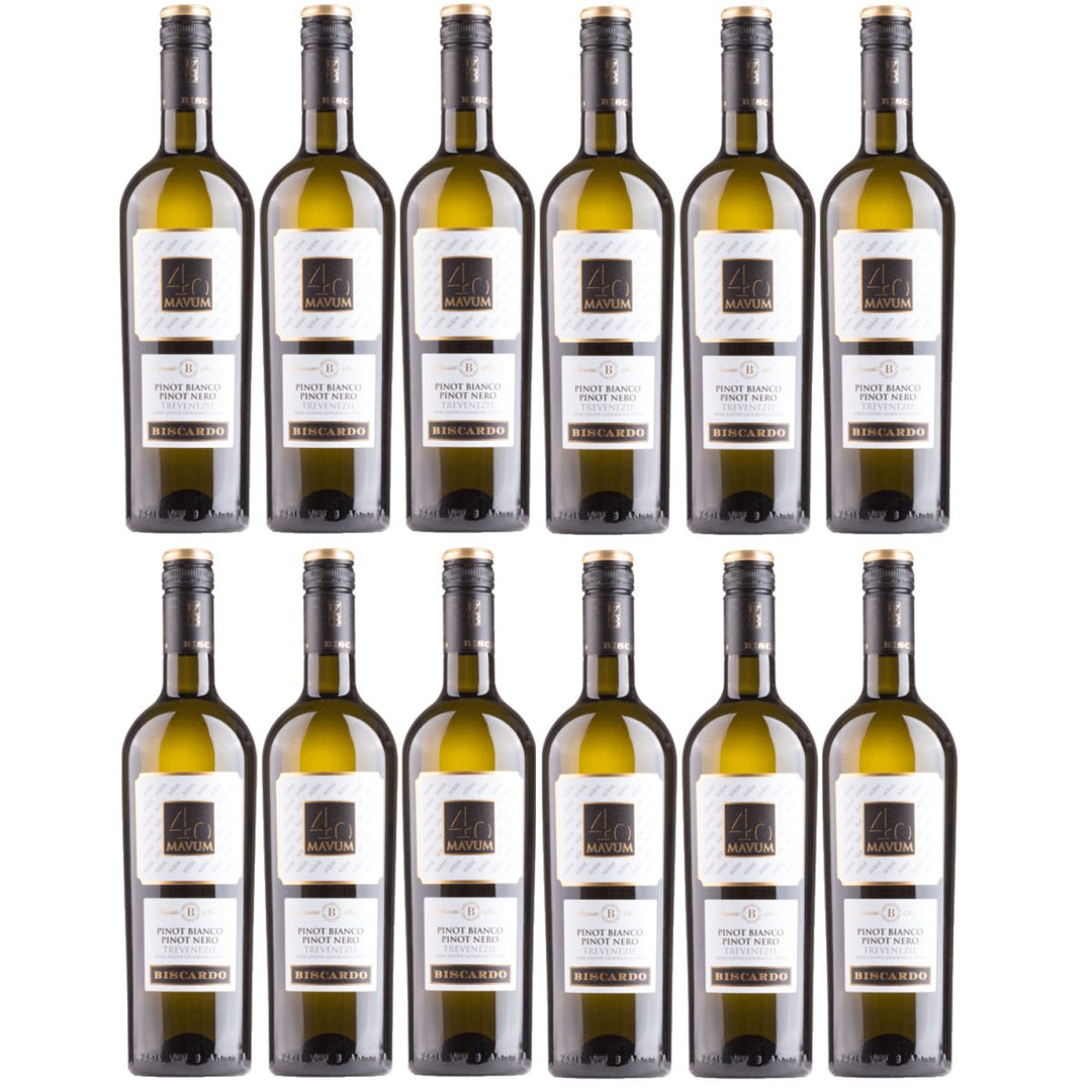 Biscardo Mavum Pinot Bianco Pinot Nero Weisswein Wein Trocken Weiß Italien (12 x 0,75l) - Versanel - 
