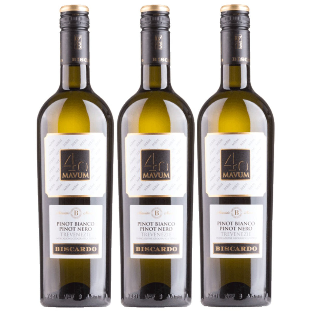 Biscardo Mavum Pinot Bianco Pinot Nero Weisswein Wein Trocken Weiß Italien (3 x 0,75l) - Versanel - 