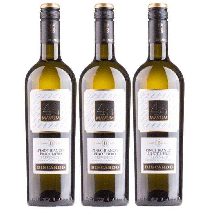 Biscardo Mavum Pinot Bianco Pinot Nero Weisswein Wein Trocken Weiß Italien (3 x 0,75l) - Versanel - 