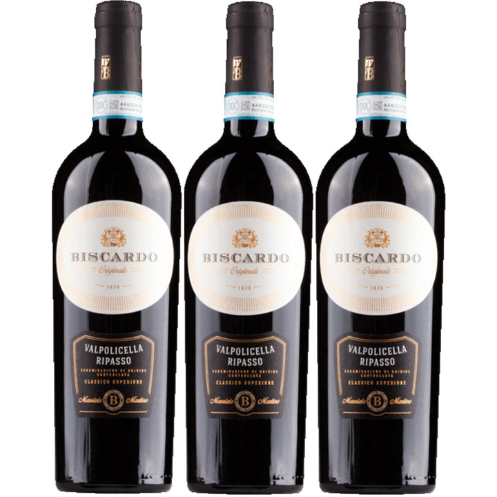 Biscardo Ripasso della Valpolicella Veneto Rotwein Rot Trocken Italien ( 3 x 0,75l) - Versanel - 