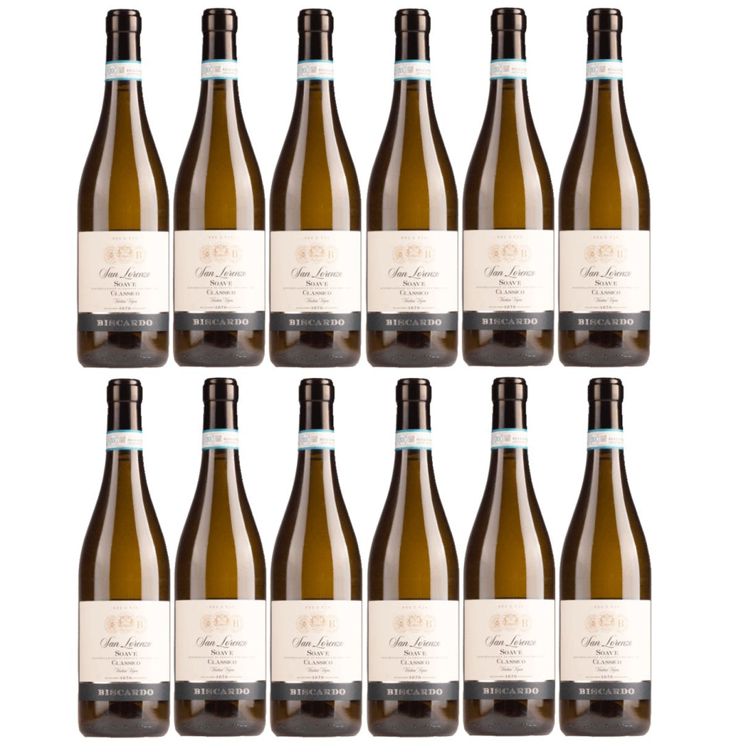 Biscardo San Lorenzo Soave Classico Vigne Vecchia Weisswein Wein Trocken Weiß Italien (12 x 0,75l) - Versanel - 