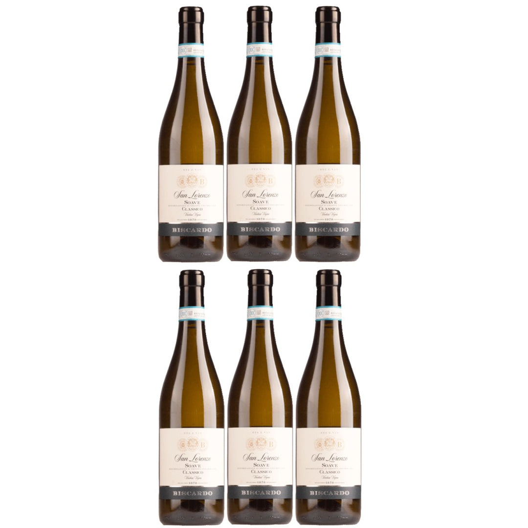 Biscardo San Lorenzo Soave Classico Vigne Vecchia Weisswein Wein Trocken Weiß Italien (6 x 0,75l) - Versanel - 