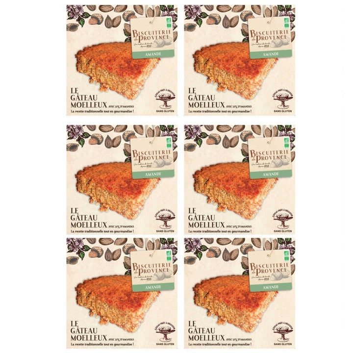 Biscuiterie de Provence Mandelkuchen BIO Kuchen Süßgebäck Glutenfrei Frankreich (6 x 225g) - Versanel - 