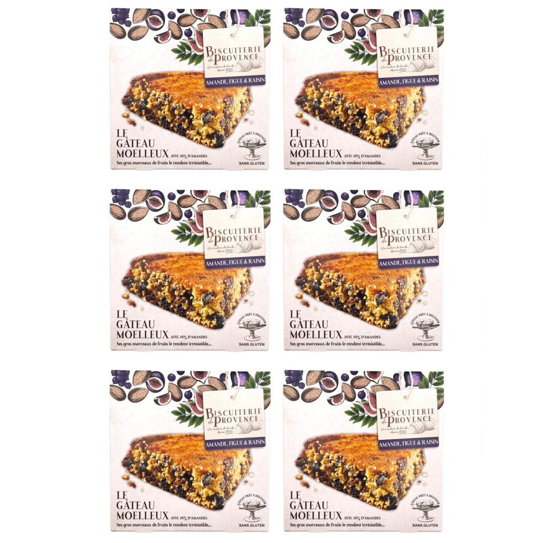 Biscuiterie de Provence Mandelkuchen mit Feigen und Rosinen Kuchen Süßgebäck Glutenfrei Frankreich (6 x 240g) - Versanel - 
