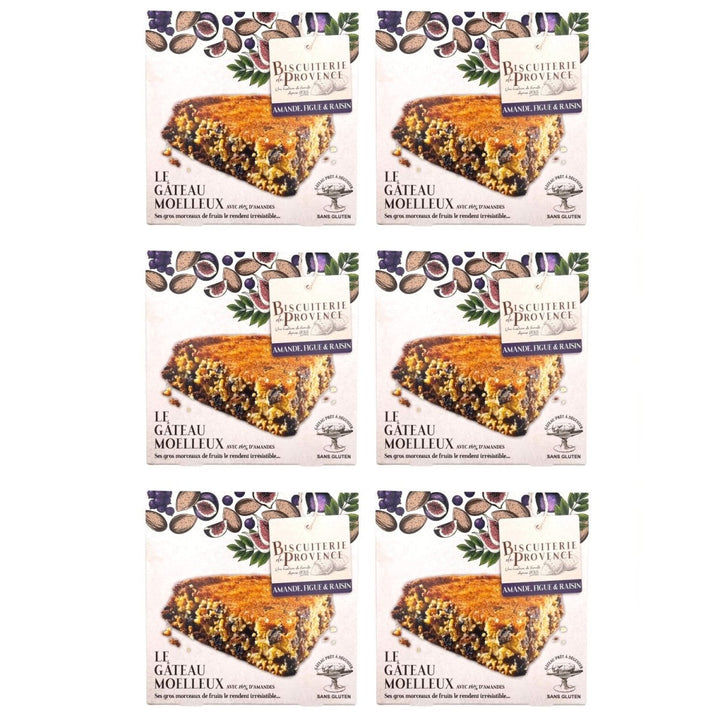 Biscuiterie de Provence Mandelkuchen mit Feigen und Rosinen Kuchen Süßgebäck Glutenfrei Frankreich (6 x 240g) - Versanel - 