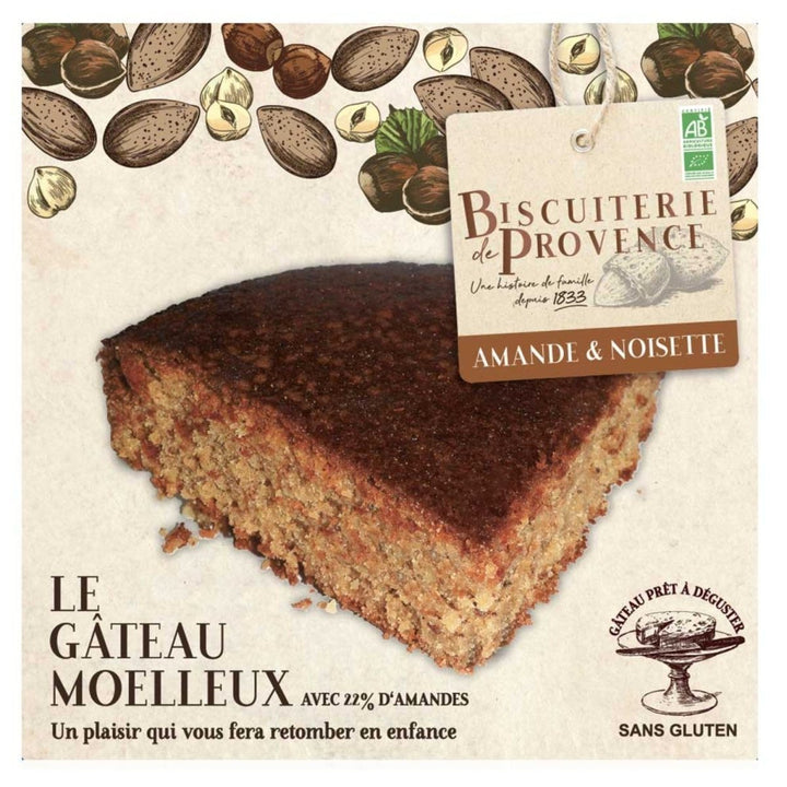 Biscuiterie de Provence Mandelkuchen mit Haselnüssen BIO Kuchen Süßgebäck Glutenfrei Frankreich (3 x 225g) - Versanel - 