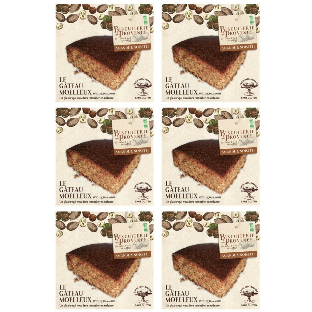 Biscuiterie de Provence Mandelkuchen mit Haselnüssen BIO Kuchen Süßgebäck Glutenfrei Frankreich (6 x 225g) - Versanel - 