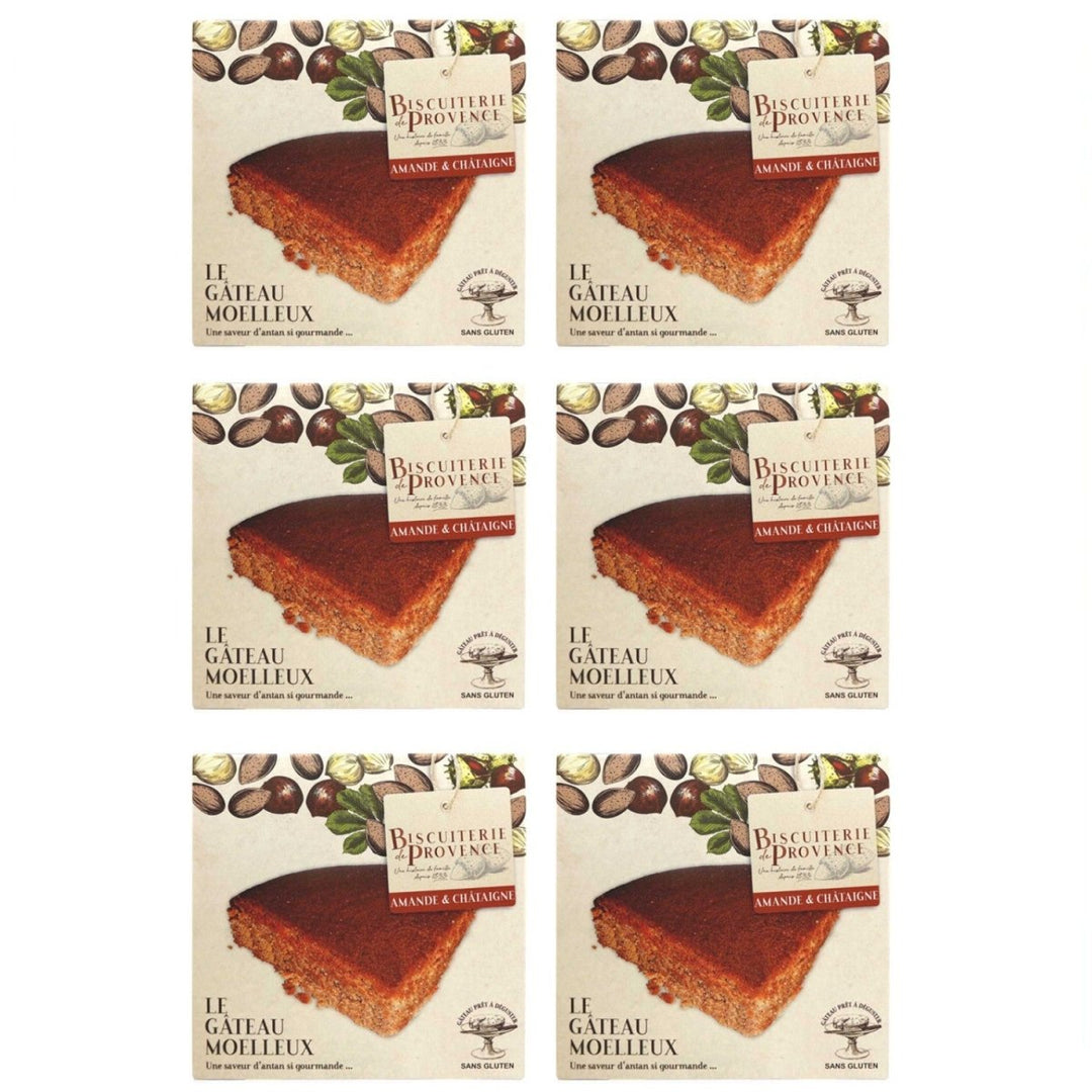 Biscuiterie de Provence Mandelkuchen mit Kastanien Kuchen Süßgebäck Glutenfrei Frankreich (6 x 240g) - Versanel - 