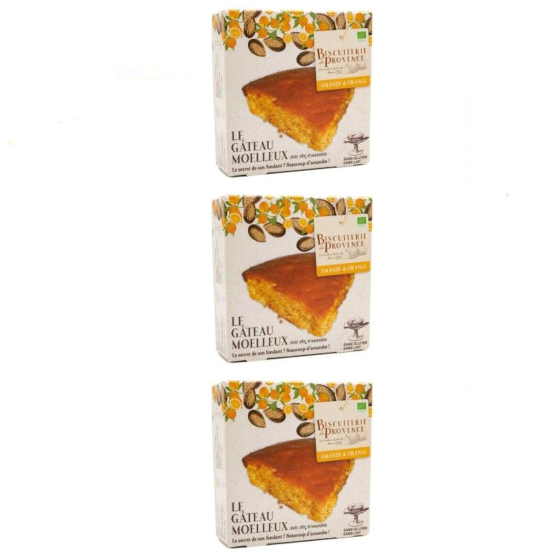 Biscuiterie de Provence Mandelkuchen mit Orange BIO Kuchen Süßgebäck Glutenfrei Frankreich (3 x 110g) - Versanel - 