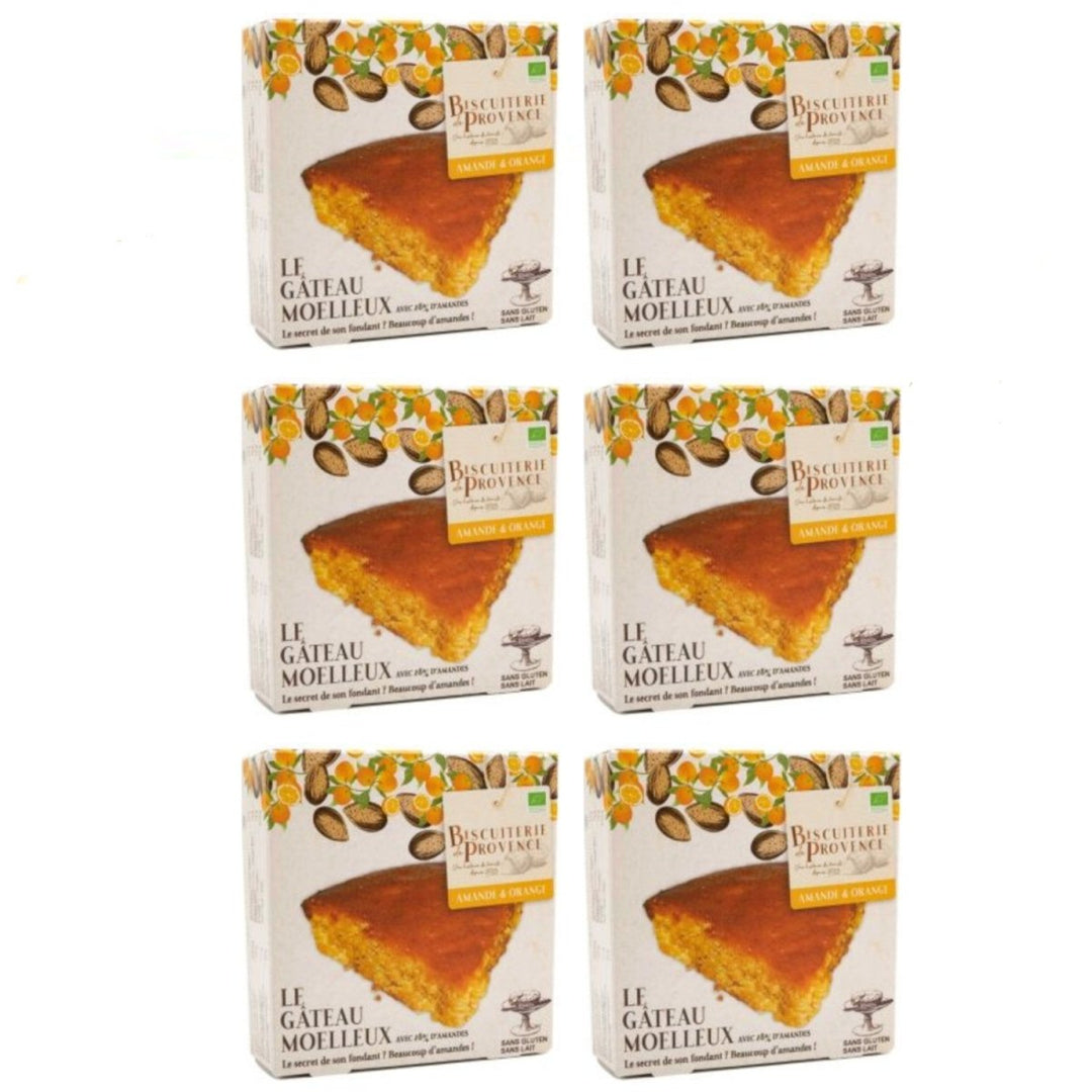 Biscuiterie de Provence Mandelkuchen mit Orange BIO Kuchen Süßgebäck Glutenfrei Frankreich (6 x 110g) - Versanel - 