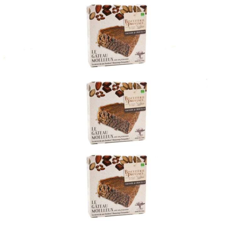 Biscuiterie de Provence Mandelkuchen mit Schokolade BIO Kuchen Süßgebäck Glutenfrei Frankreich (3 x 110g) - Versanel - 