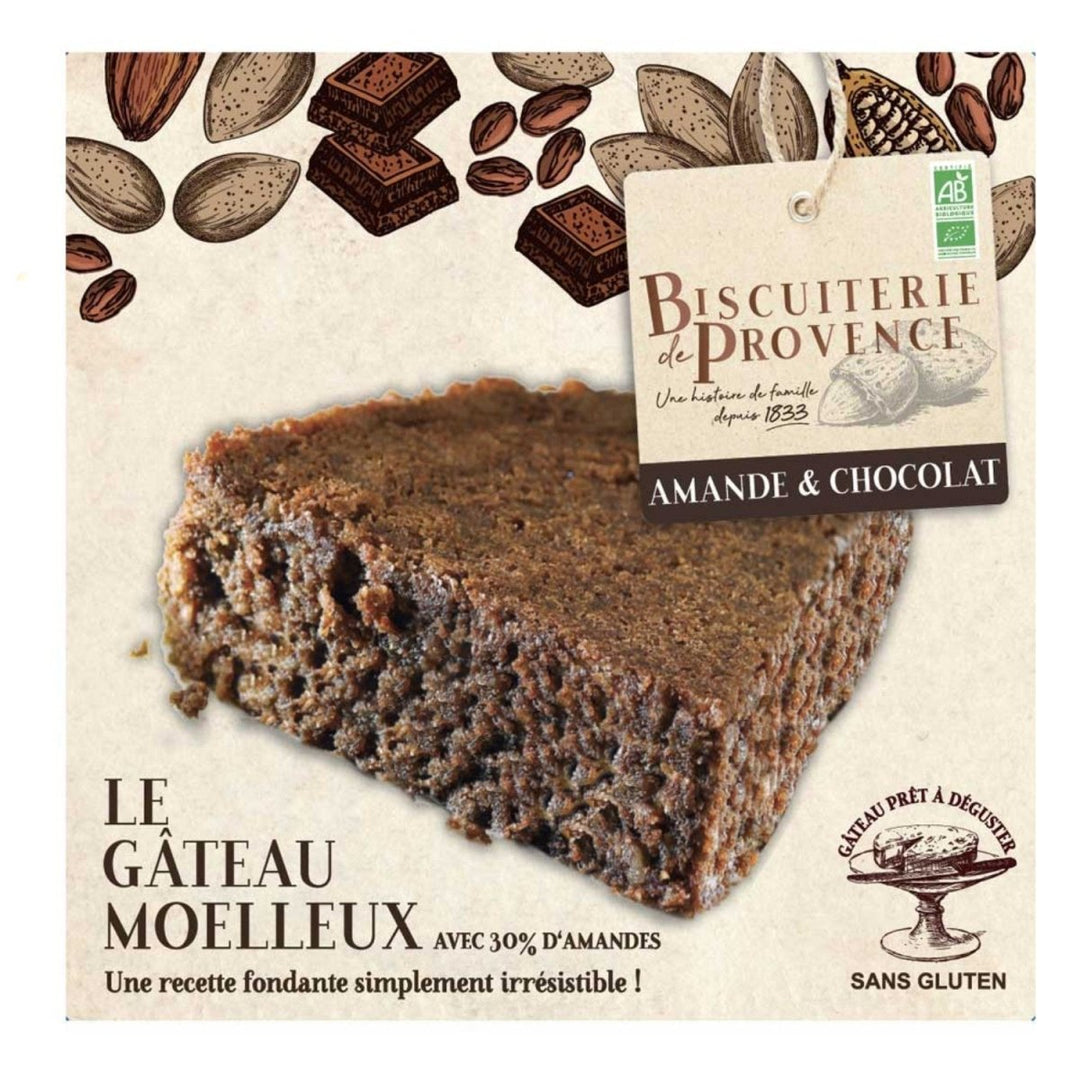 Biscuiterie de Provence Mandelkuchen mit Schokolade BIO Kuchen Süßgebäck Glutenfrei Frankreich (6 x 225g) - Versanel - 