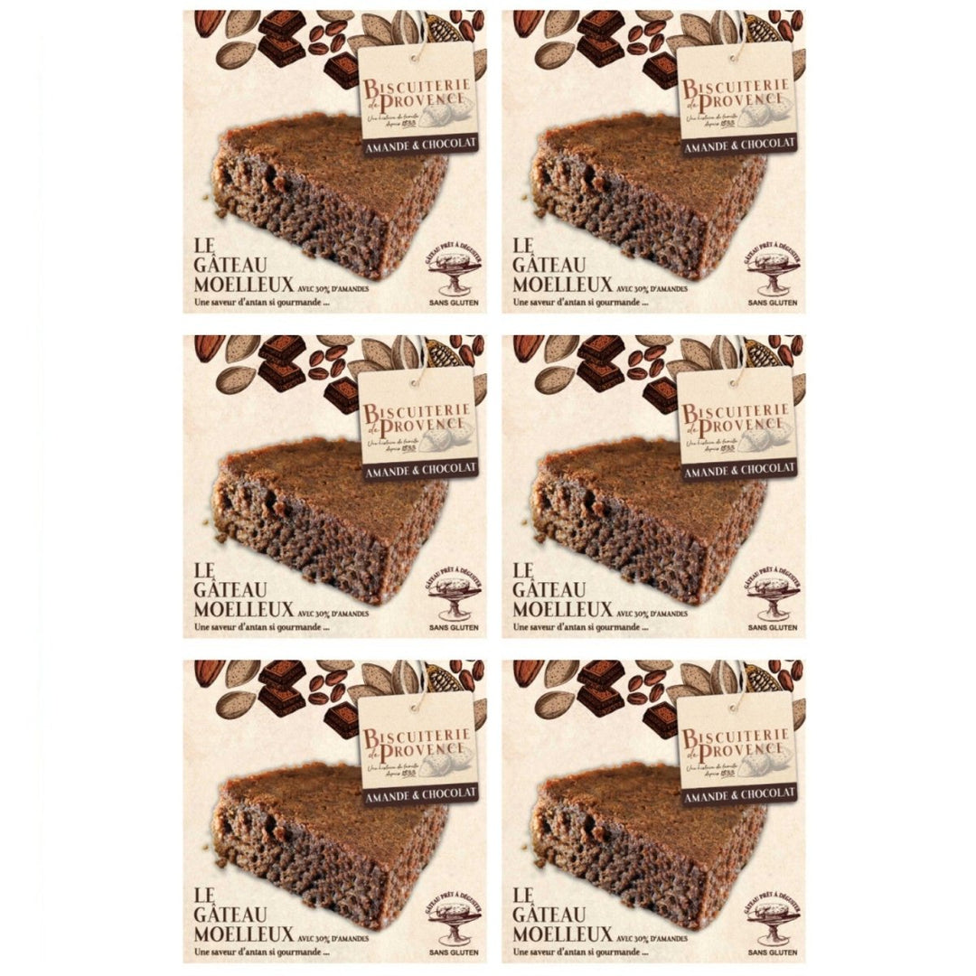 Biscuiterie de Provence Mandelkuchen mit Schokolade Kuchen Süßgebäck Glutenfrei Frankreich (6 x 240g) - Versanel - 