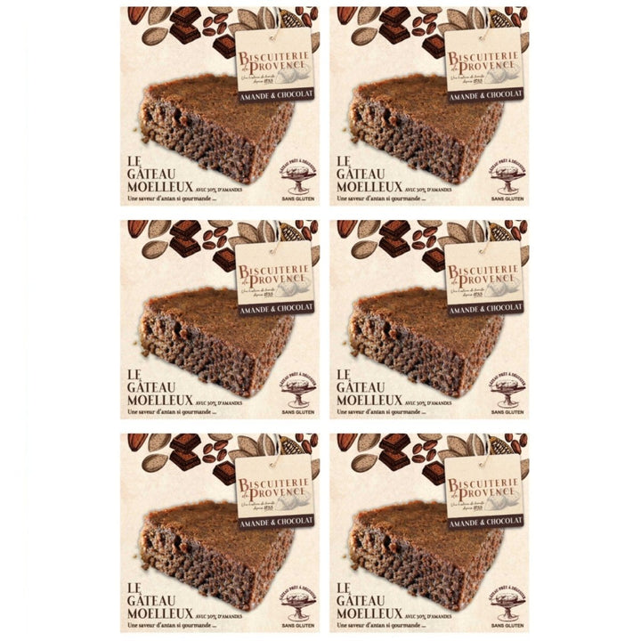 Biscuiterie de Provence Mandelkuchen mit Schokolade Kuchen Süßgebäck Glutenfrei Frankreich (6 x 240g) - Versanel - 