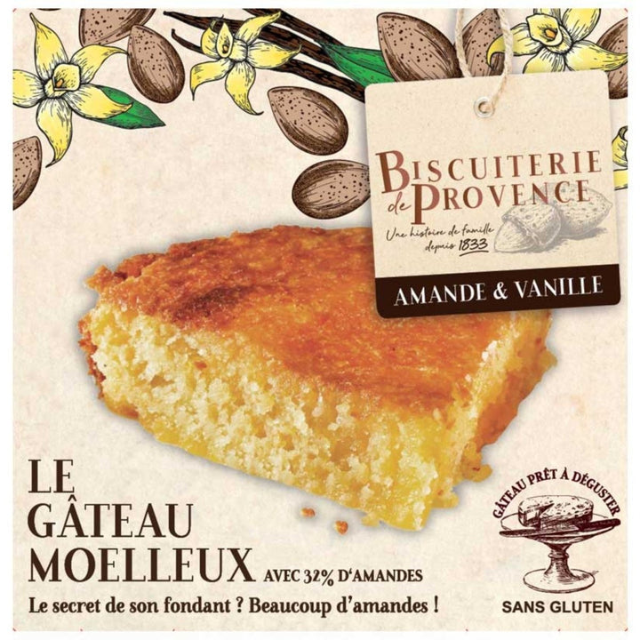 Biscuiterie de Provence Mandelkuchen mit Vanille Kuchen Süßgebäck Glutenfrei Frankreich (6 x 120g) - Versanel - 