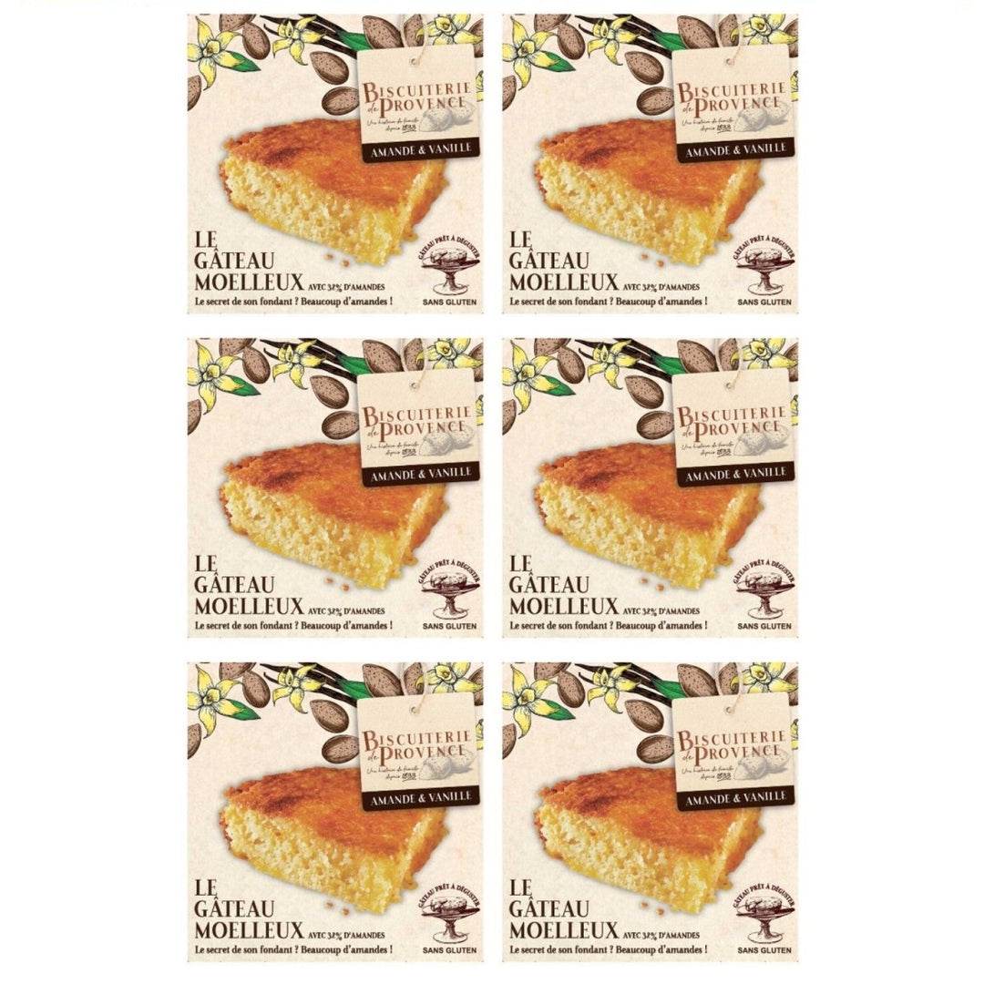 Biscuiterie de Provence Mandelkuchen mit Vanille Kuchen Süßgebäck Glutenfrei Frankreich (6 x 120g) - Versanel - 