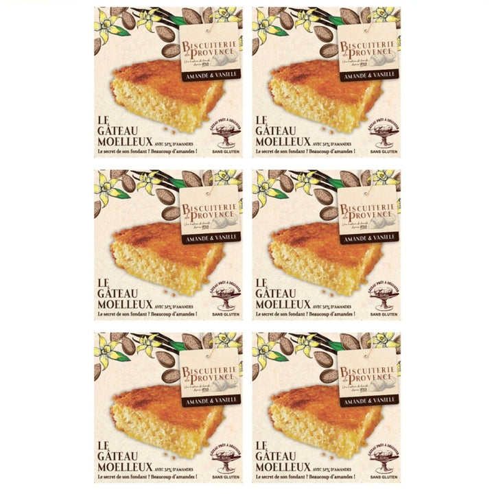 Biscuiterie de Provence Mandelkuchen mit Vanille Kuchen Süßgebäck Glutenfrei Frankreich (6 x 120g) - Versanel - 