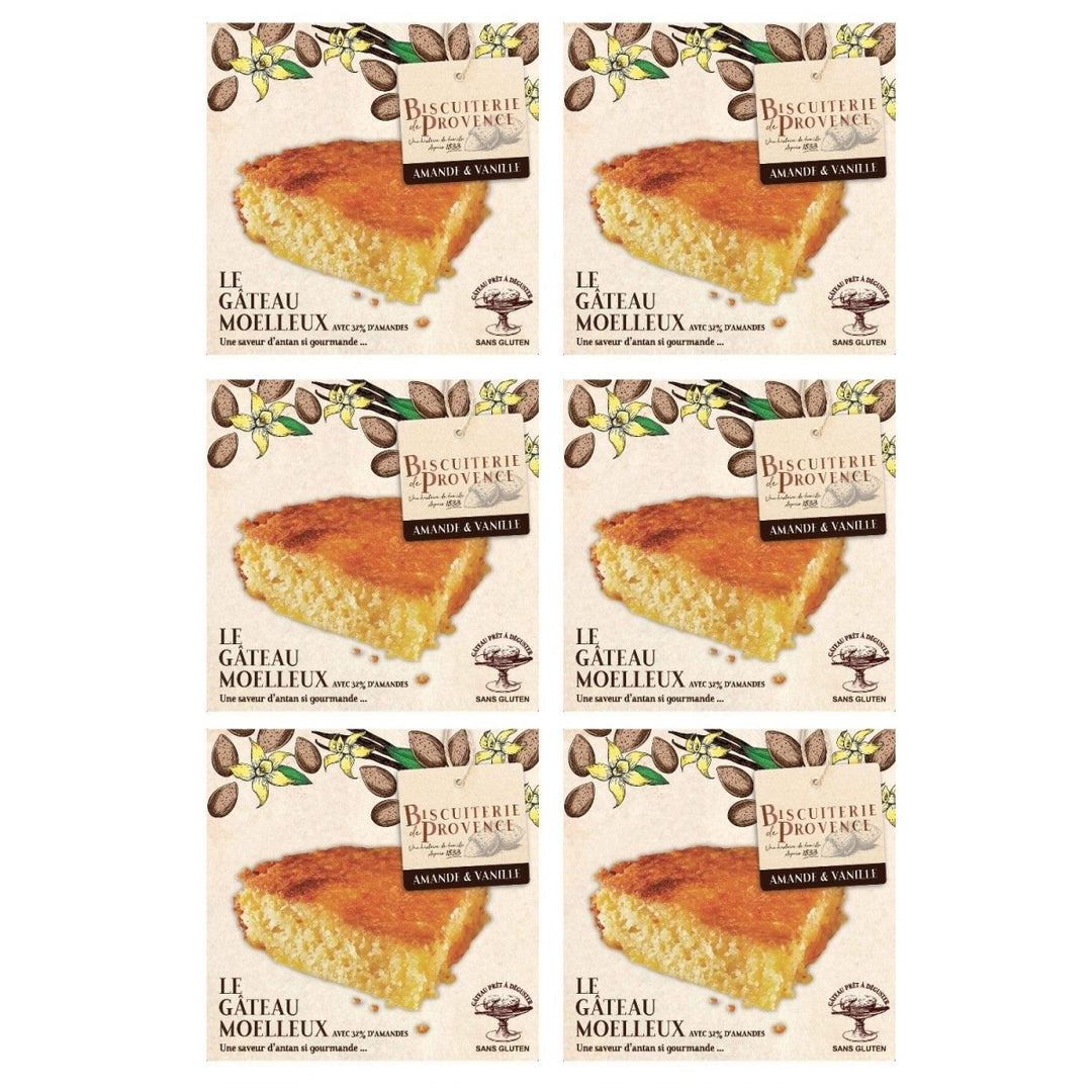 Biscuiterie de Provence Mandelkuchen mit Vanille Kuchen Süßgebäck Glutenfrei Frankreich (6 x 240g) - Versanel - 