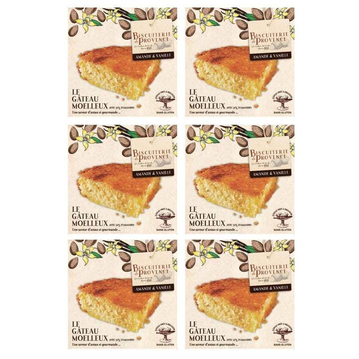 Biscuiterie de Provence Mandelkuchen mit Vanille Kuchen Süßgebäck Glutenfrei Frankreich (6 x 240g) - Versanel - 