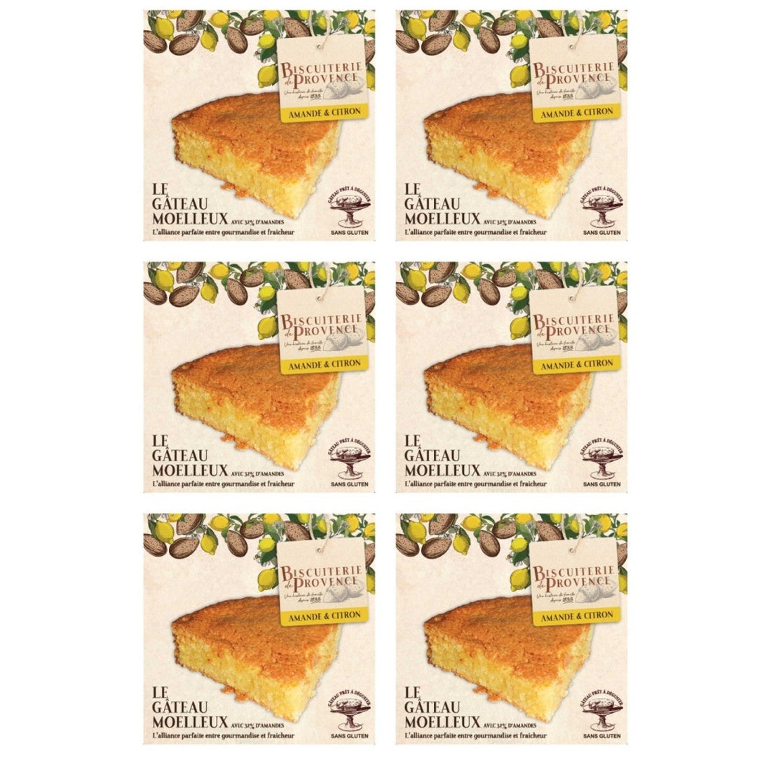 Biscuiterie de Provence Mandelkuchen mit Zitrone Kuchen Süßgebäck Glutenfrei Frankreich (6 x 240g) - Versanel - 