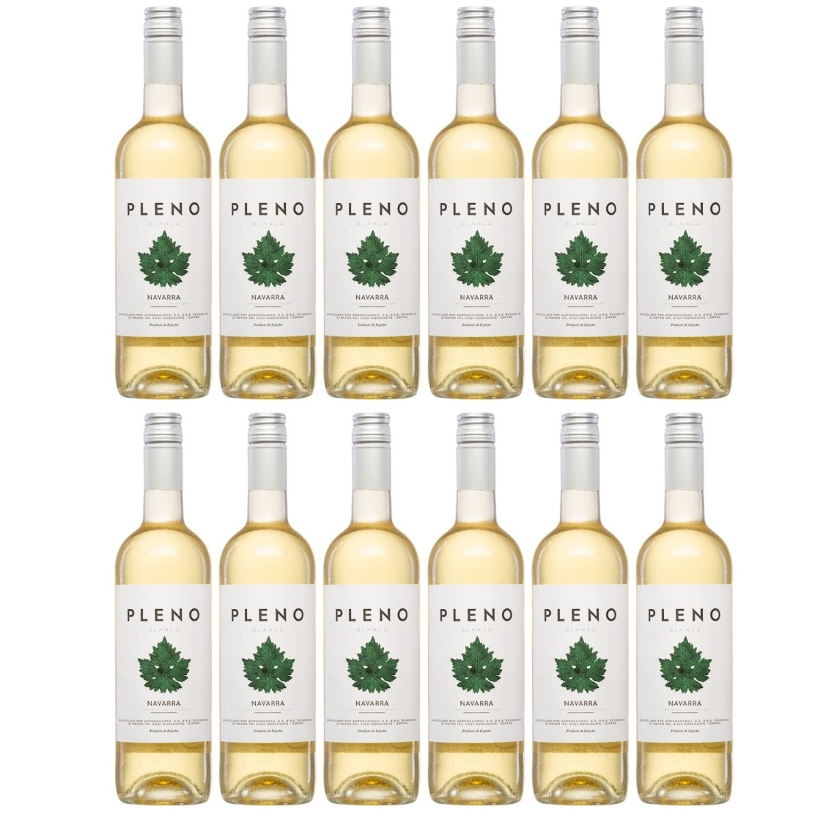 Bodegas Agronavarra Pleno Blanco Trocken Weißwein Vegan Spanien (12 x 0,75 l) - Versanel - 