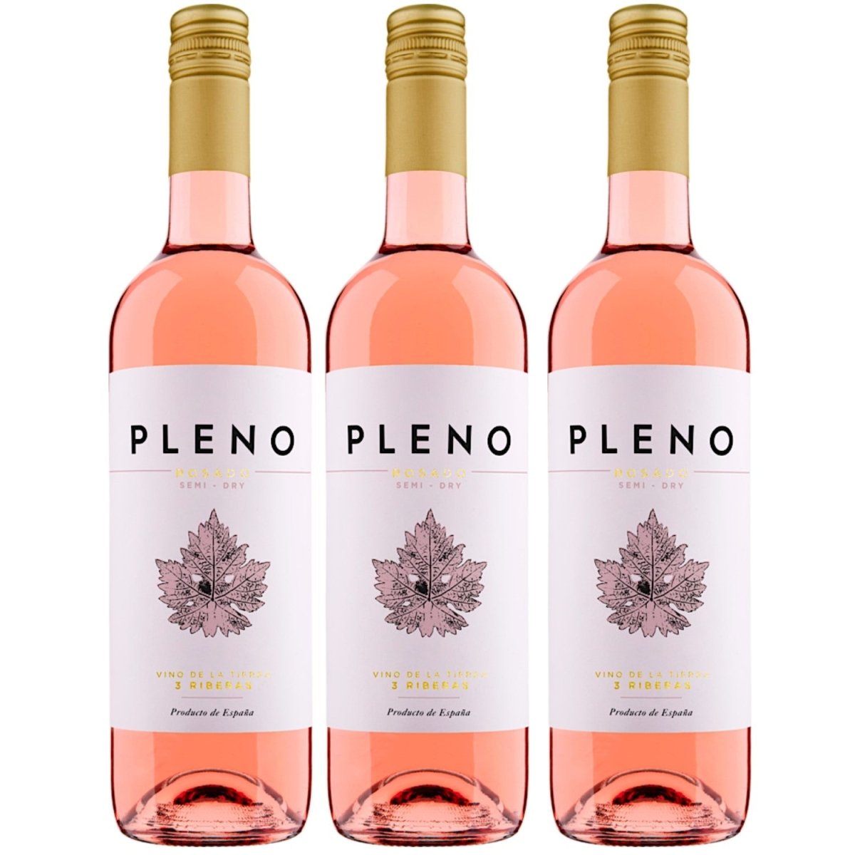 Bodegas Agronavarra Pleno Rosado Semi - Dry Halbtrocken Roséwein Vegan Spanien (3 x 0,75 l) - Versanel - 