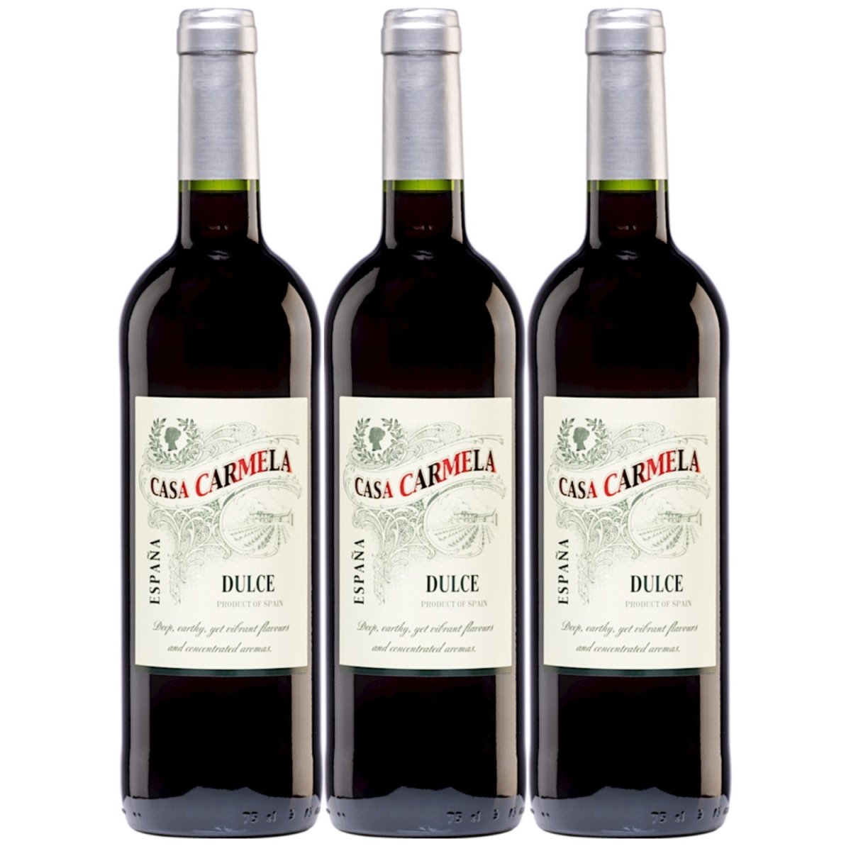 Bodegas Castaño Casa Carmela Dulce Tinto Lieblich Rotwein Vegan Spanien (3 x 0,75 l) - Versanel - 