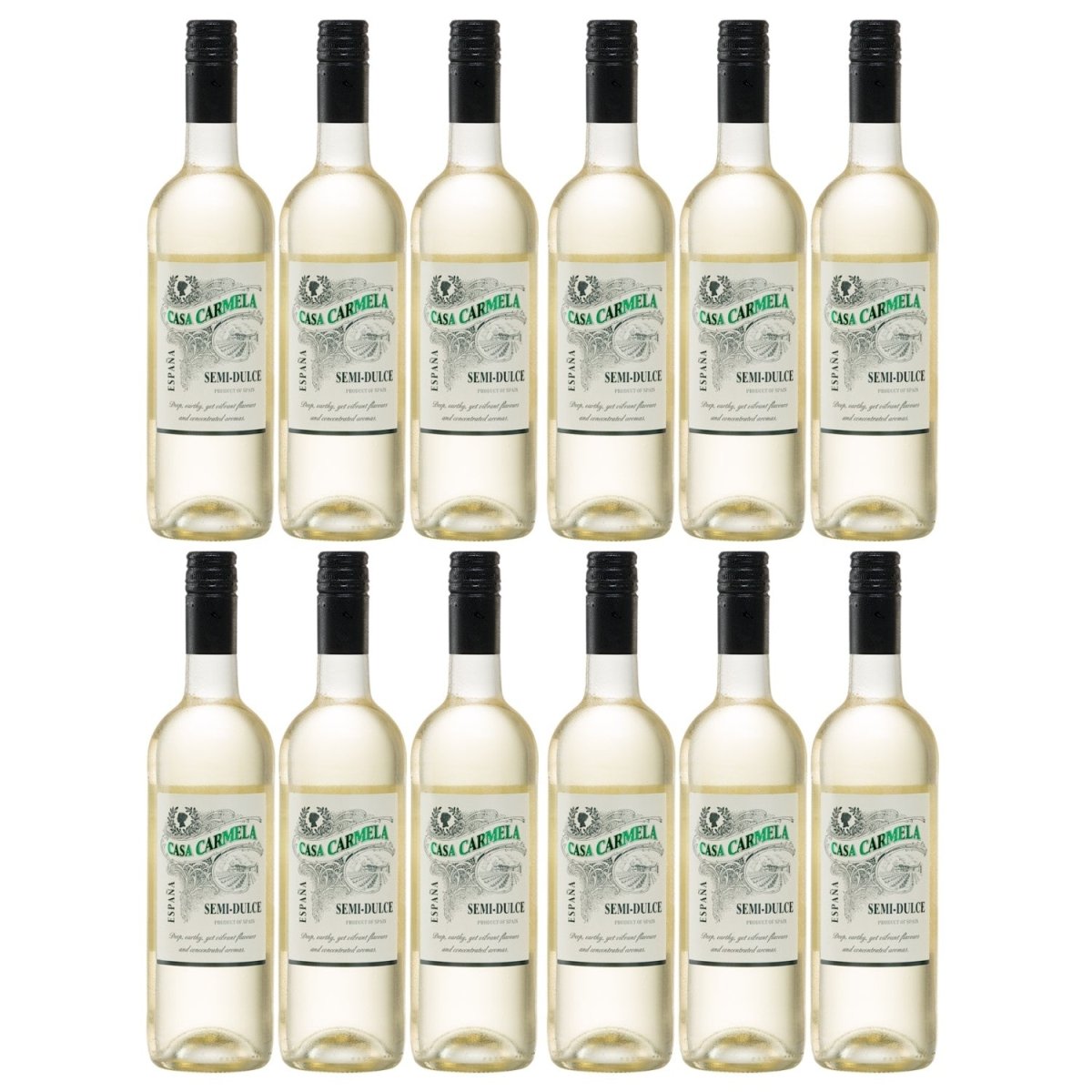 Bodegas Castaño Casa Carmela Semi - Dulce Blanco Halbtrocken Weißwein Vegan Spanien (12 x 0,75 l) - Versanel - 