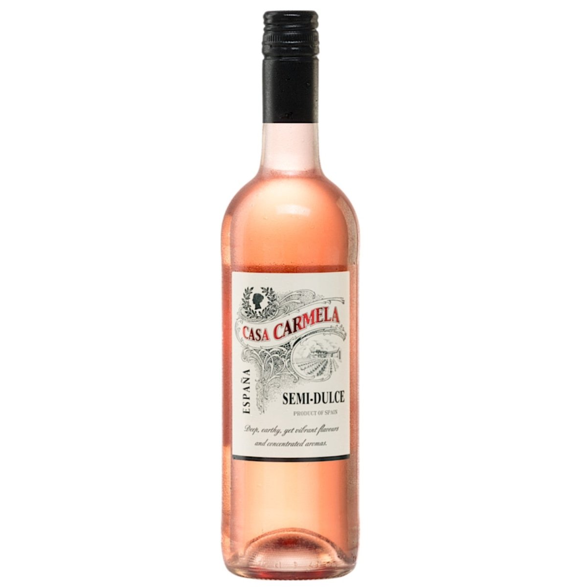 Bodegas Castaño Casa Carmela Semi - Dulce Rosado Halbtrocken Roséwein Vegan Spanien (12 x 0,75 l) - Versanel - 