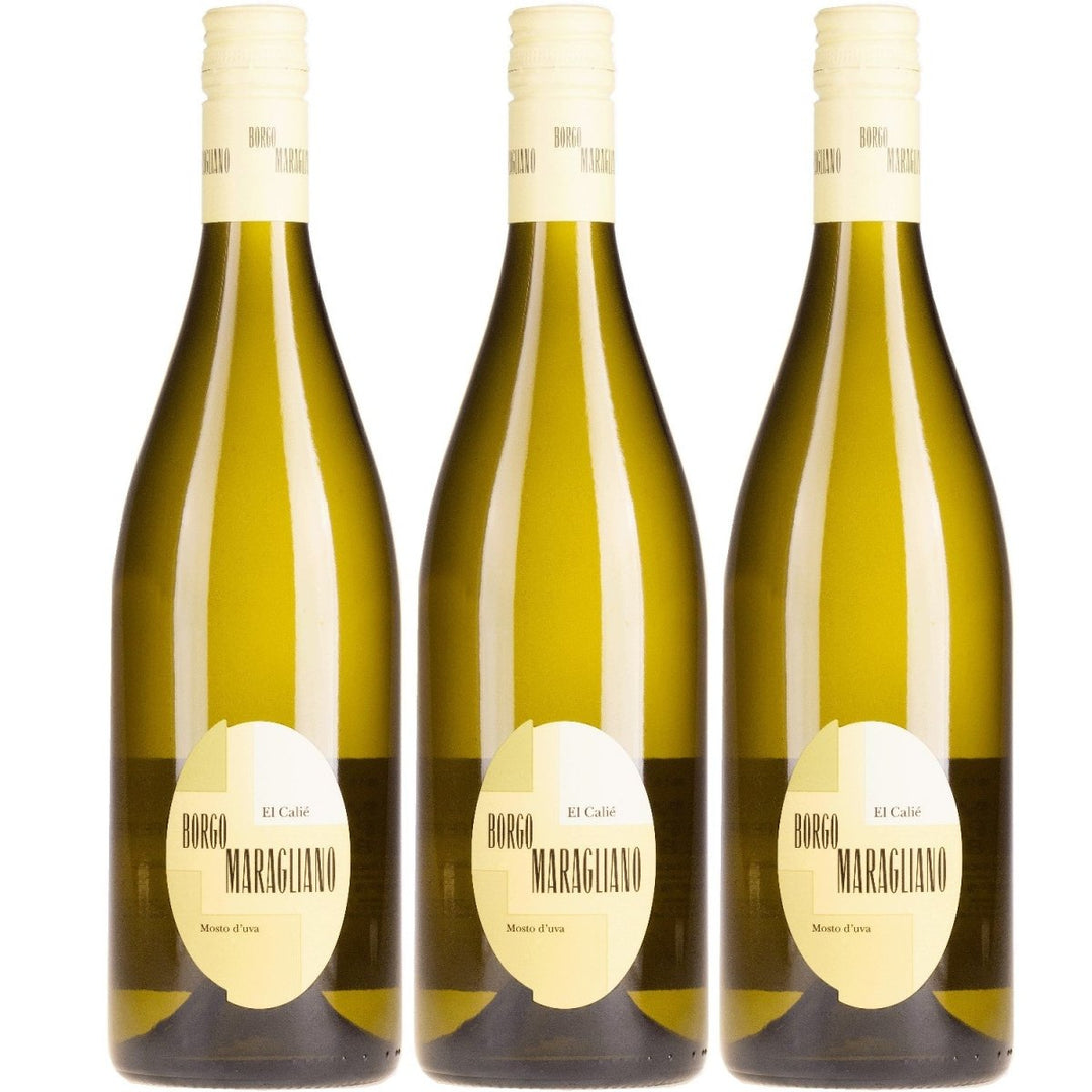 Borgo Maragliano El Calie Mosto d'Uva Frizzante Perlwein Süß Piemont Italien (3 x 0,75l) - Versanel - 