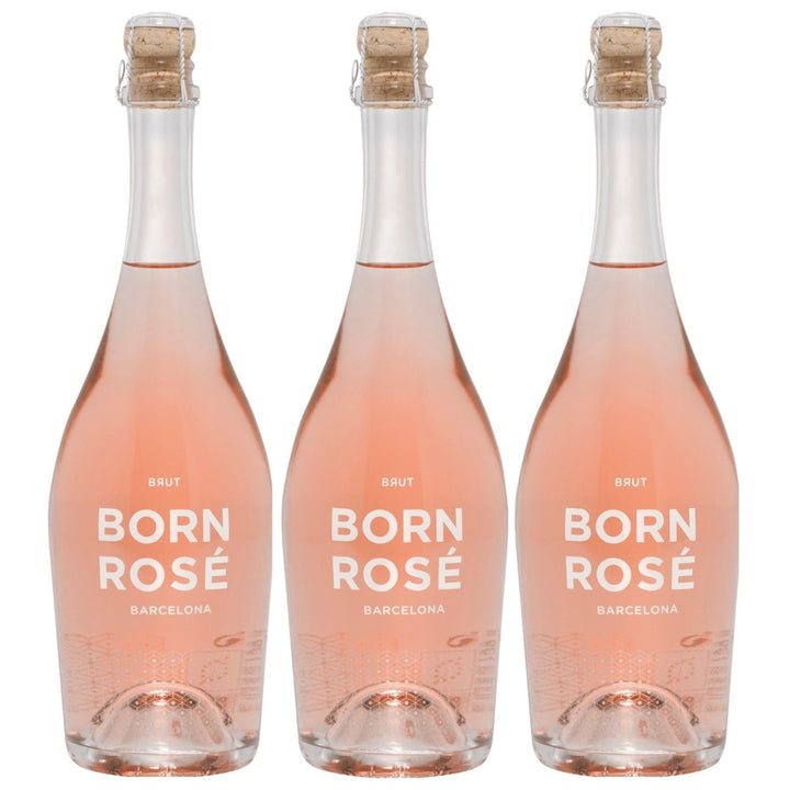 Born Rosé Sparkling Rosé Schaumwein Bio Wein trocken Spanien (3 x 0,75l) - Versanel - 