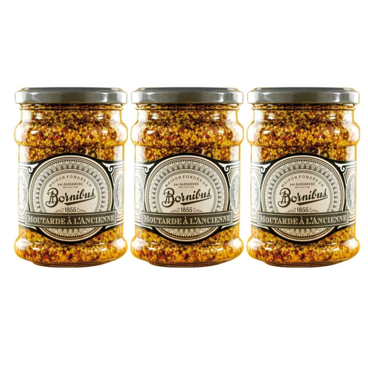 Bornibus Moutarde à L'ancienne Senf mit Senfkörner Frankreich (3 x 245g) - Versanel - 