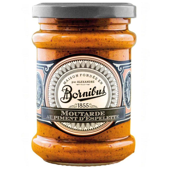 BORNIBUS Moutarde au piment d’Espelette Senf mit Espelette Pfeffer Frankreich (3 x 250g) - Versanel - 
