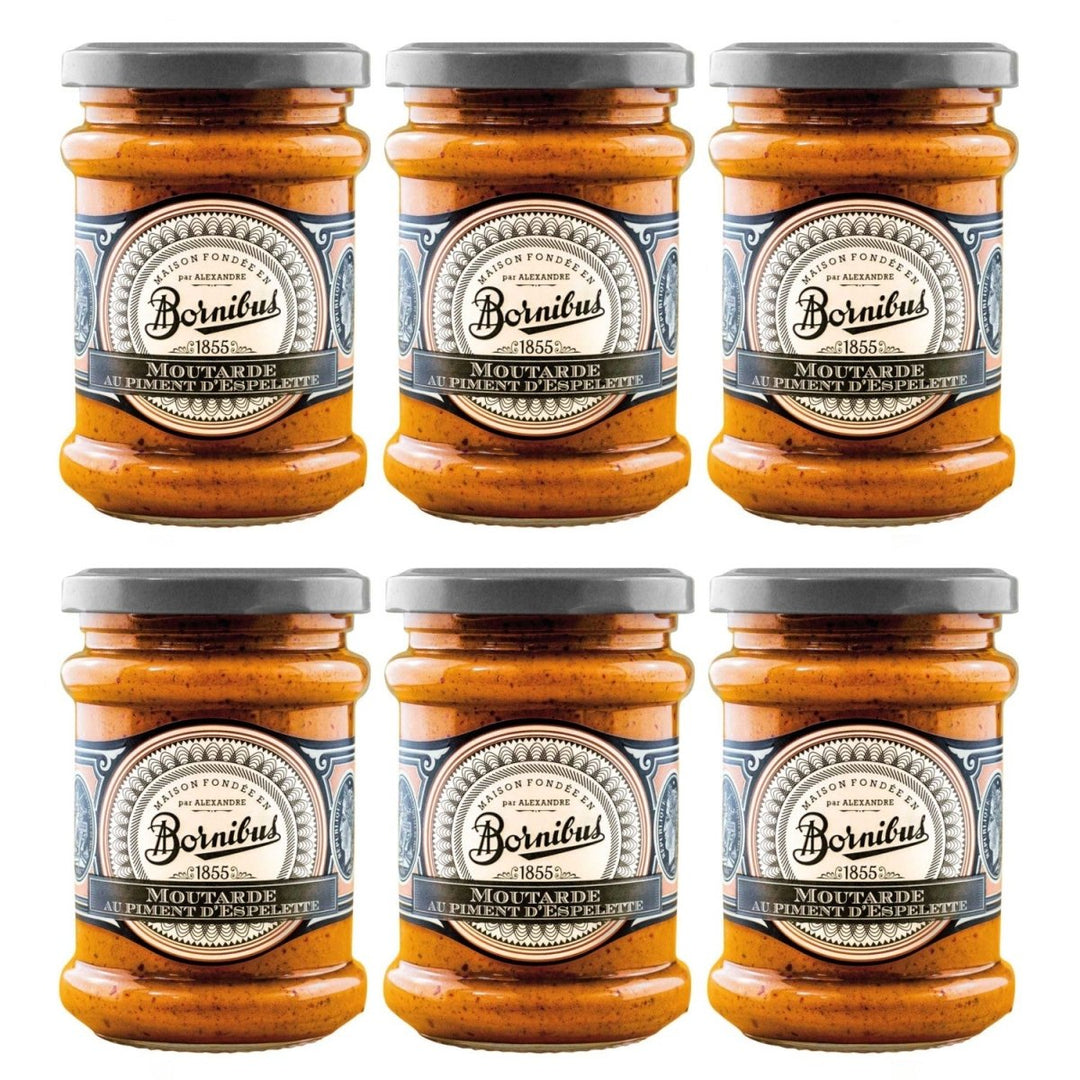 BORNIBUS Moutarde au piment d’Espelette Senf mit Espelette Pfeffer Frankreich (6 x 250g) - Versanel - 
