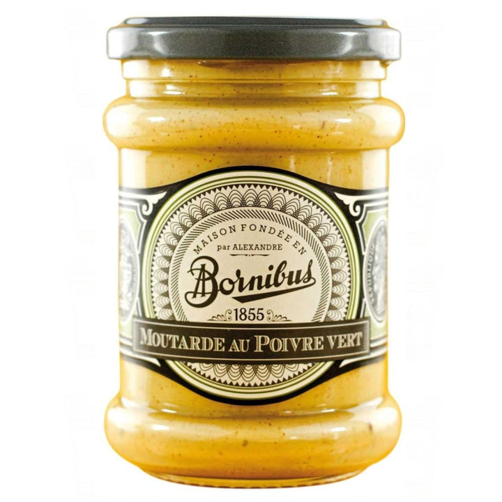 Bornibus Moutarde au Poivre Vert Senf mit grünem Pfeffer Frankreich (12 x 250g) - Versanel - 