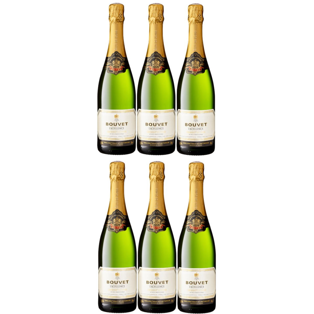 Bouvet Ladubay Crémant de Loire brut Blanc AOP Schaumwein Méthode traditionelle Frankreich (6 x 0,75l) - Versanel - 