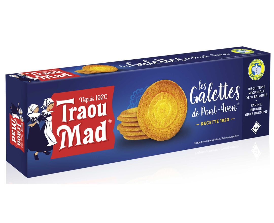 Traou Mad Feine Buttergaletten aus Pont Aven Süßgebäck Frankreich (3 x 100g)