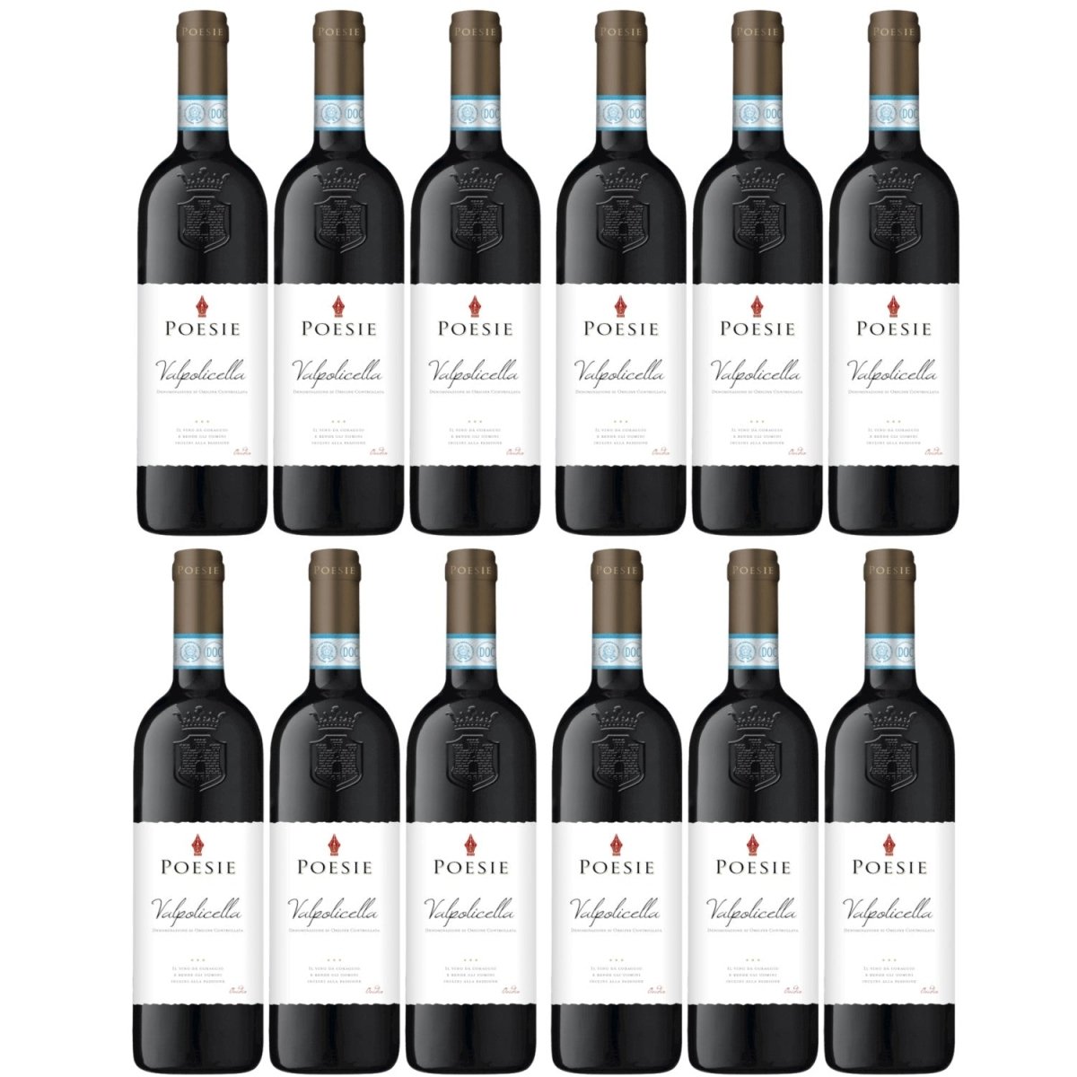 Cantina di Soave Poesie Valpolicella IGT Rotwein Wein trocken Italien (12 x 0,75l) - Versanel -