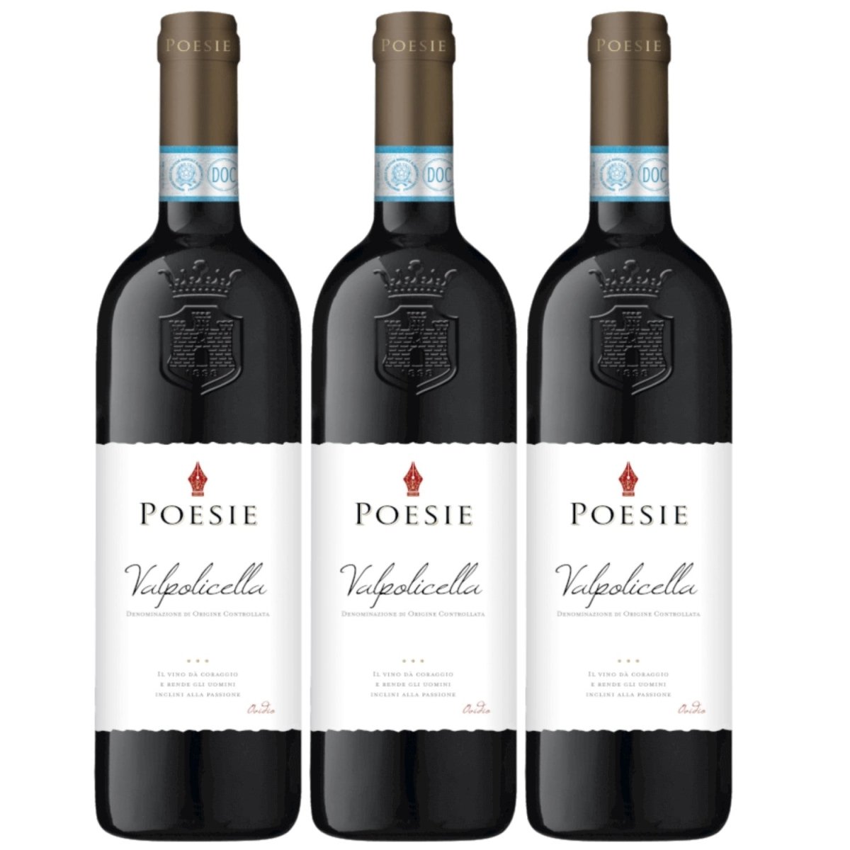 Cantina di Soave Poesie Valpolicella IGT Rotwein Wein trocken Italien (3 x 0,75l) - Versanel -