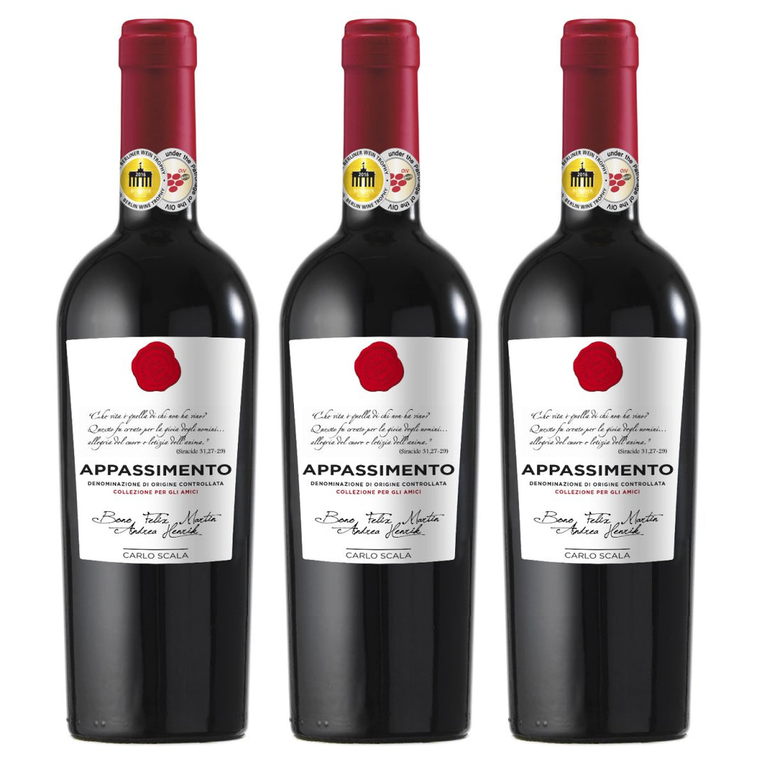 Carlo Scala Appassimento IGT Rotwein Rot Halbtrocken Italien (3 x 0,75l) - Versanel - Wein