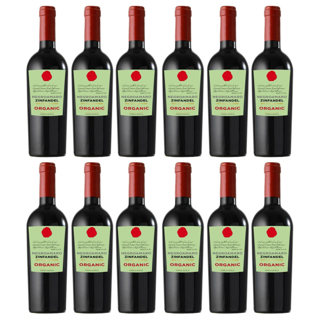 Carlo Scala Negroamaro Zinfandel Bio Rotwein Rot Trocken Italien (12 x 0,75l) - Versanel - Wein