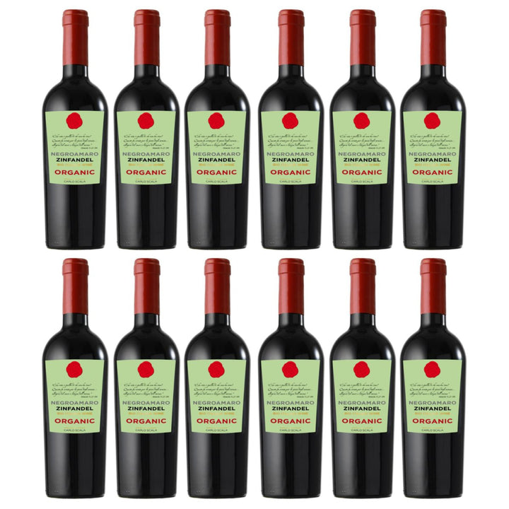 Carlo Scala Negroamaro Zinfandel Bio Rotwein Rot Trocken Italien (12 x 0,75l) - Versanel - Wein