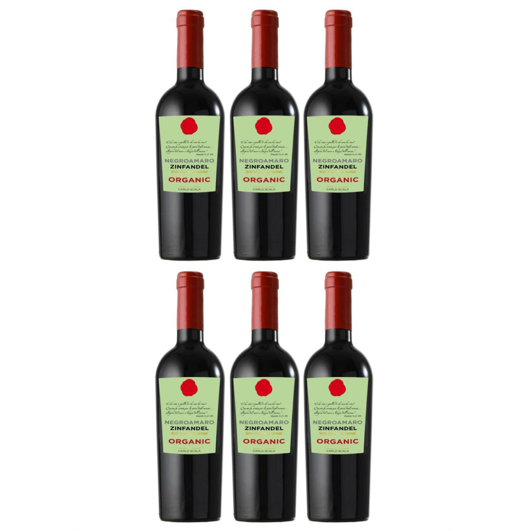 Carlo Scala Negroamaro Zinfandel Bio Rotwein Rot Trocken Italien (6 x 0,75l) - Versanel - Wein