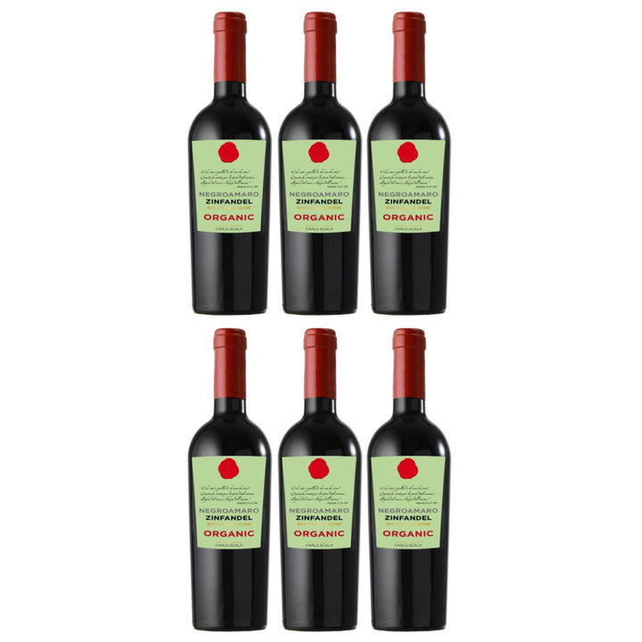 Carlo Scala Negroamaro Zinfandel Bio Rotwein Rot Trocken Italien (6 x 0,75l) - Versanel - Wein