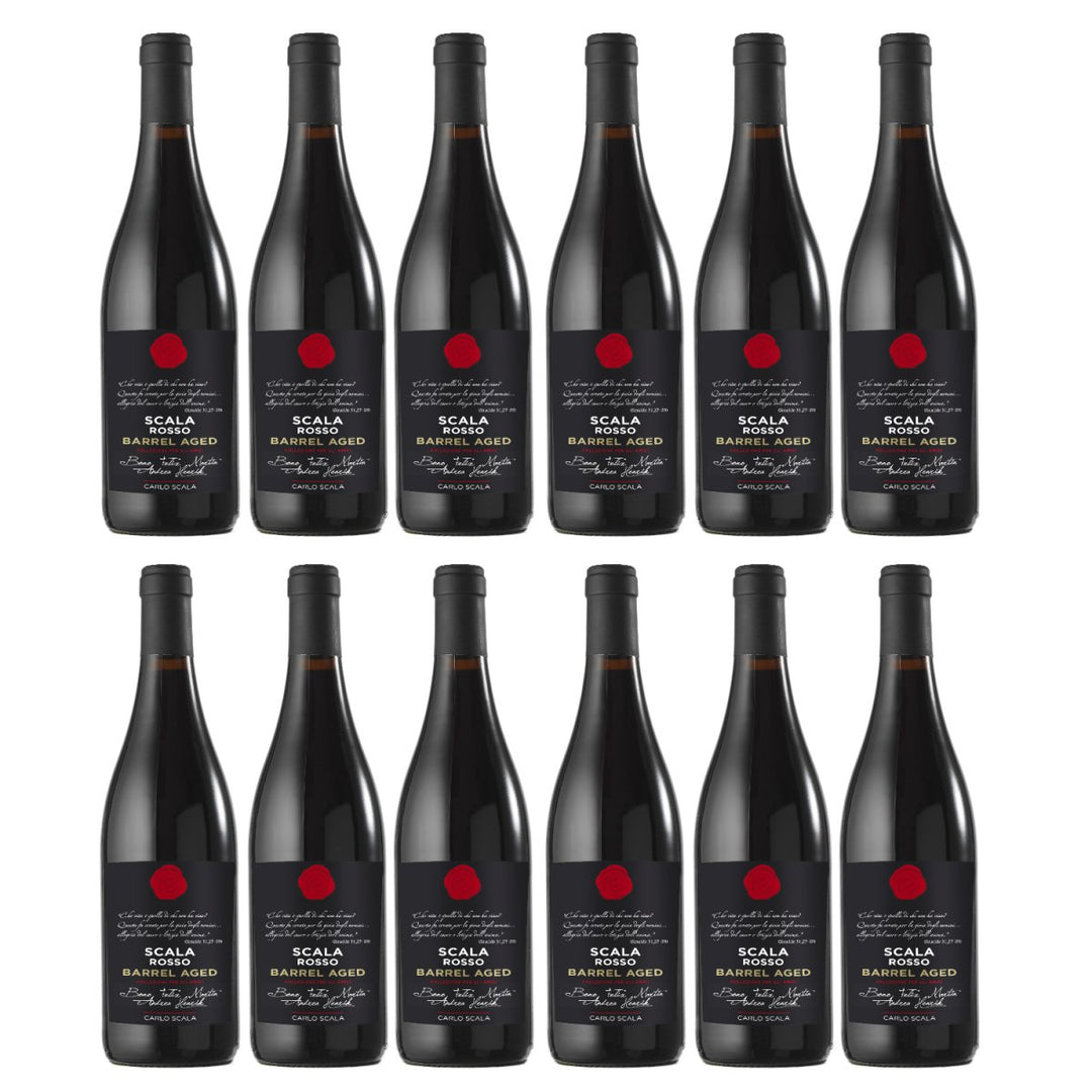 Carlo Scala Scala Rosso Barrel Aged Rotwein Rot Trocken Italien (12 x 0,75l) - Versanel - Wein