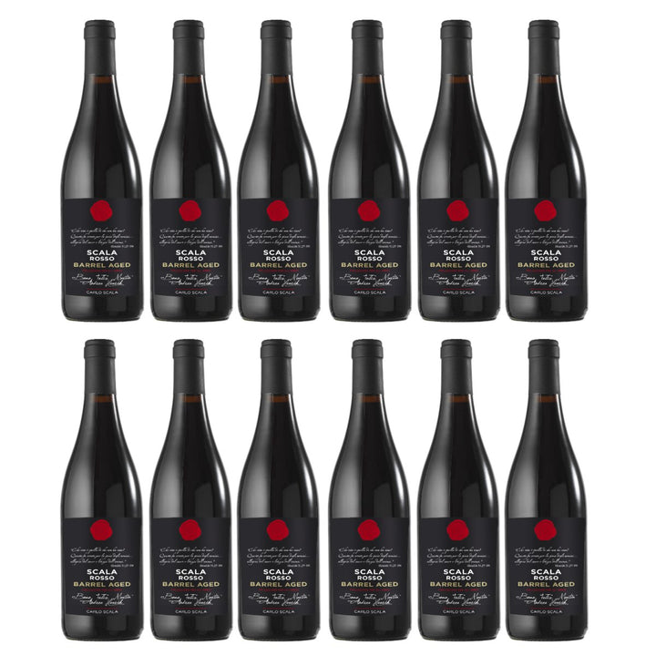 Carlo Scala Scala Rosso Barrel Aged Rotwein Rot Trocken Italien (12 x 0,75l) - Versanel - Wein