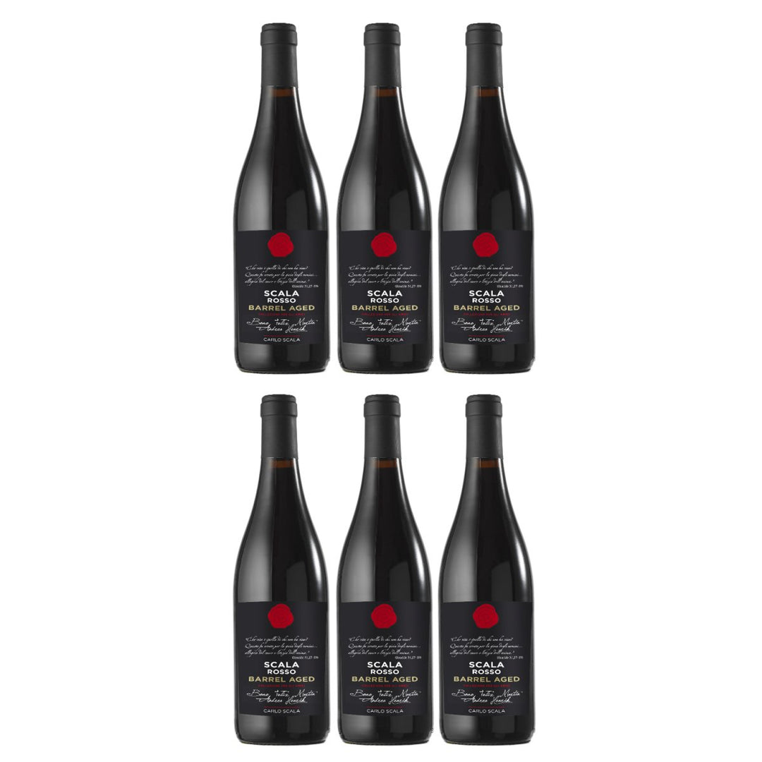 Carlo Scala Scala Rosso Barrel Aged Rotwein Rot Trocken Italien (6 x 0,75l) - Versanel - Wein
