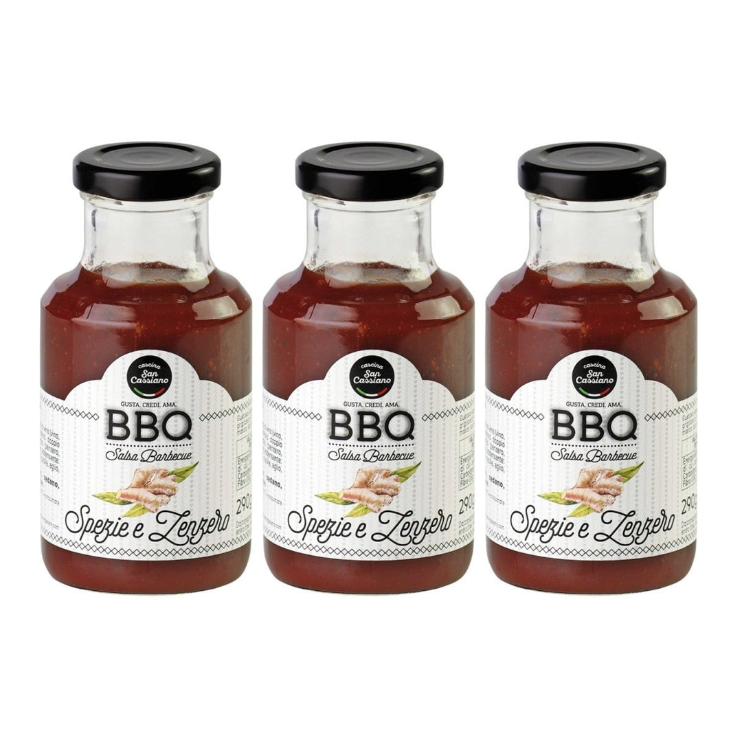 Cascina San Cassiano BBQ - Sauce mit Tomaten Ingwer und Gewürze Italien (3 x 290g) - Versanel - 